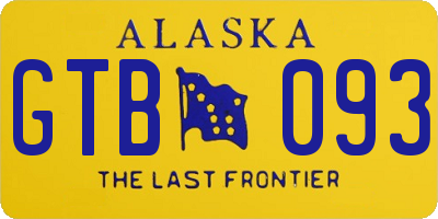 AK license plate GTB093