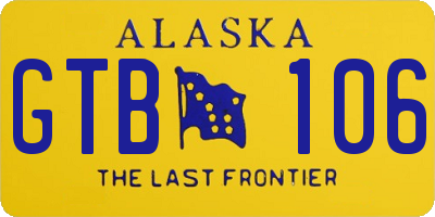 AK license plate GTB106