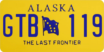 AK license plate GTB119