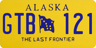 AK license plate GTB121