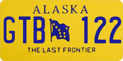 AK license plate GTB122