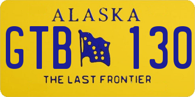 AK license plate GTB130
