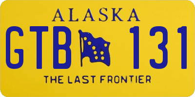 AK license plate GTB131
