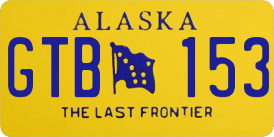 AK license plate GTB153