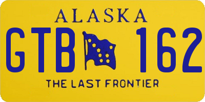 AK license plate GTB162