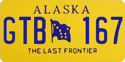 AK license plate GTB167