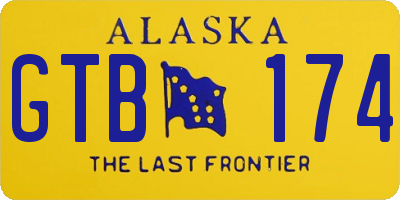AK license plate GTB174