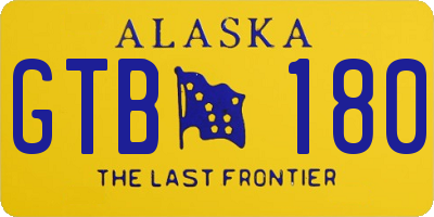 AK license plate GTB180