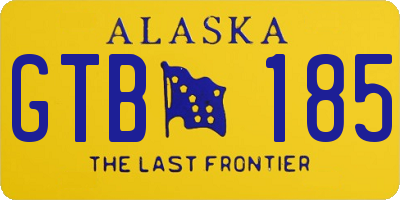 AK license plate GTB185