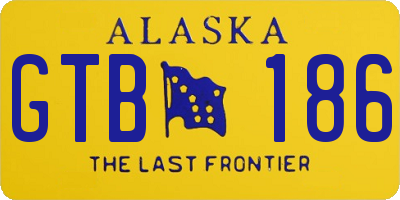 AK license plate GTB186
