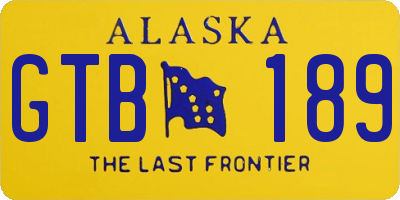 AK license plate GTB189