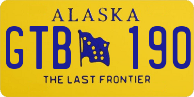 AK license plate GTB190