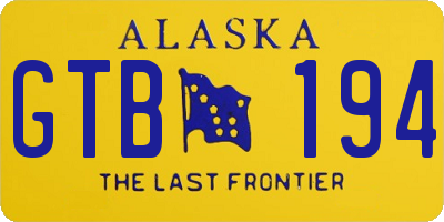 AK license plate GTB194