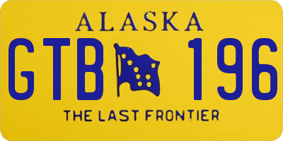 AK license plate GTB196