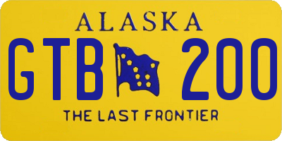 AK license plate GTB200