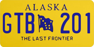 AK license plate GTB201