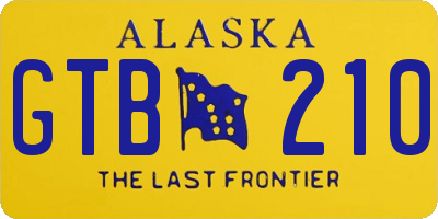 AK license plate GTB210