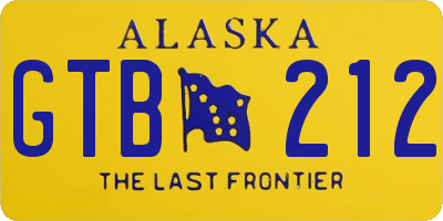 AK license plate GTB212