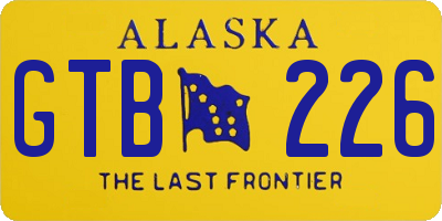 AK license plate GTB226