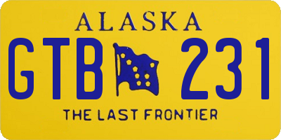 AK license plate GTB231