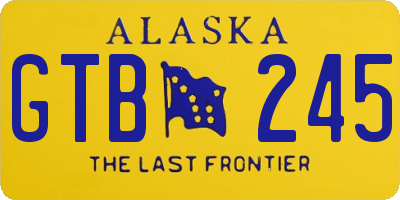 AK license plate GTB245