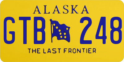 AK license plate GTB248