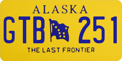 AK license plate GTB251