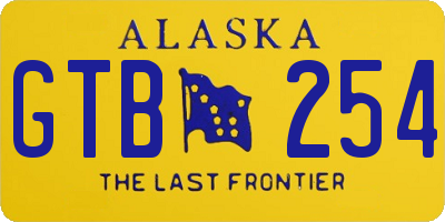 AK license plate GTB254