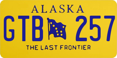 AK license plate GTB257