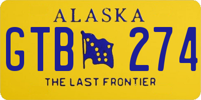 AK license plate GTB274