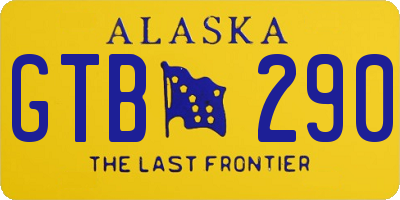 AK license plate GTB290
