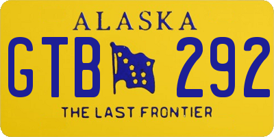 AK license plate GTB292