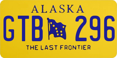 AK license plate GTB296