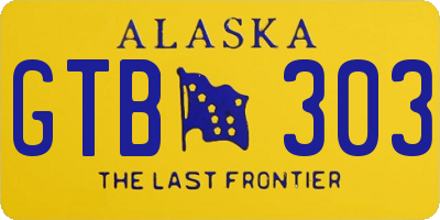 AK license plate GTB303