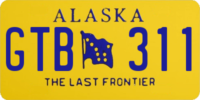AK license plate GTB311