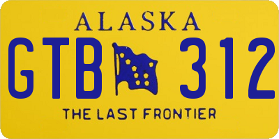 AK license plate GTB312
