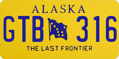 AK license plate GTB316