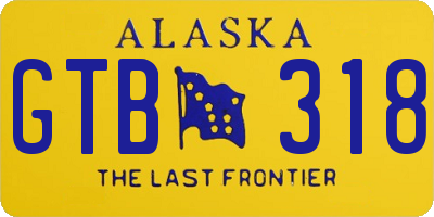 AK license plate GTB318
