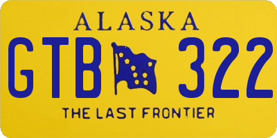 AK license plate GTB322