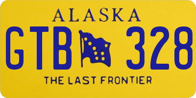 AK license plate GTB328