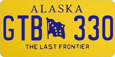 AK license plate GTB330