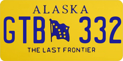 AK license plate GTB332