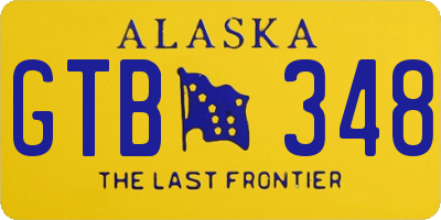 AK license plate GTB348