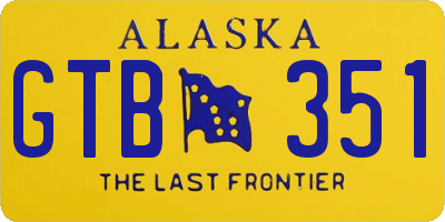 AK license plate GTB351