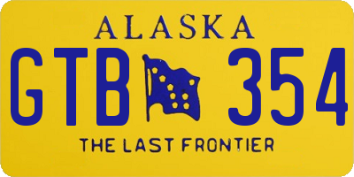 AK license plate GTB354
