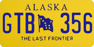 AK license plate GTB356