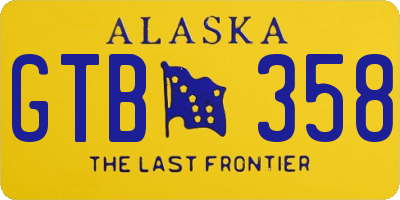 AK license plate GTB358