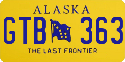 AK license plate GTB363