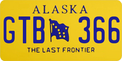 AK license plate GTB366