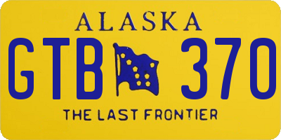 AK license plate GTB370